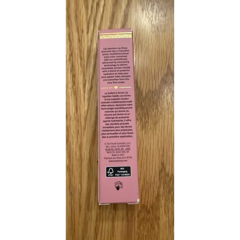 Too Faced Lip Injection Lip Gloss Pretty Pony 6.5 mL Full Size NIB Plumping
